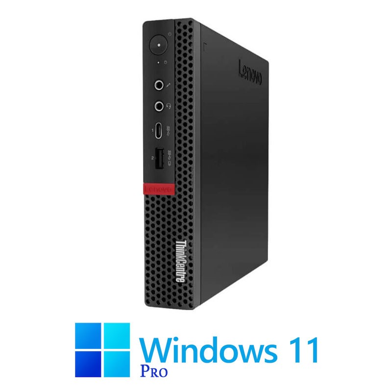 Mini PC Lenovo ThinkCentre M720q, Hexa Core i5-9500T, 8GB, 256GB SSD, Win 11 Pro