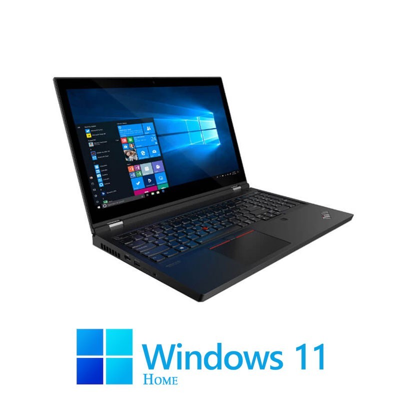 Laptop Lenovo P15 Gen 1, i7-10750H, SSD, Display NOU, Quadro T1000, Win 11 Home