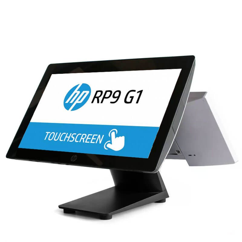 Sistem POS SH HP RP9 G1 9015, G4400, 128GB SSD, 15.6 inci, Display Client, Grad B
