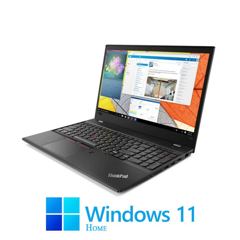 Laptop Lenovo T580, Quad Core i7-8650U, 32GB, SSD, Display NOU FHD, Win 11 Home