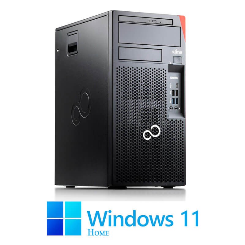 Calculator Fujitsu ESPRIMO P758, Quad Core i3-9100, 8GB, 256GB SSD, Win 11 Home