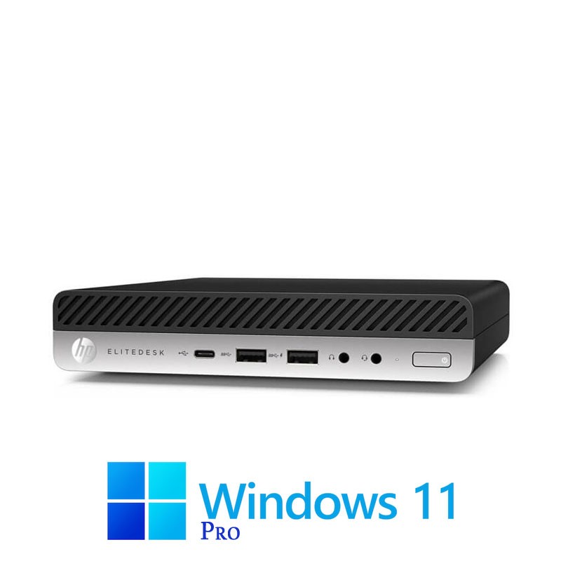 Mini PC HP EliteDesk 800 G5, Hexa Core i5-9500T, 8GB DDR4, 256GB SSD, Win 11 Pro