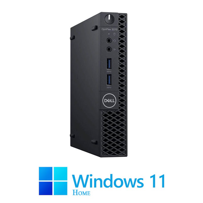 Mini PC Dell OptiPlex 3070, Quad Core i3-9100T, 16GB DDR4, 256GB SSD, Win 11 Home