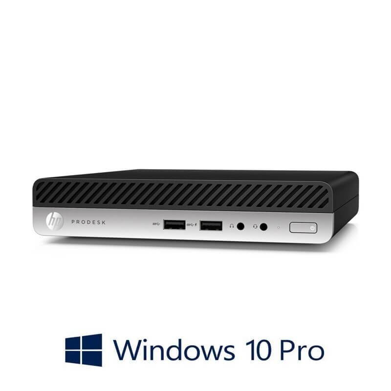 Mini PC HP ProDesk 400 G3, Quad Core i5-7500T, 8GB, 256GB SSD, Win 10 Pro