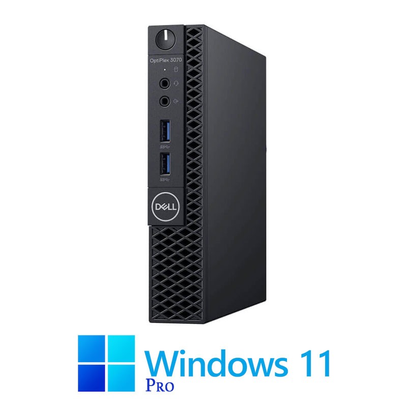 Mini PC Dell OptiPlex 3070, Hexa Core i5-9500T, 8GB DDR4, 256GB SSD, Win 11 Pro